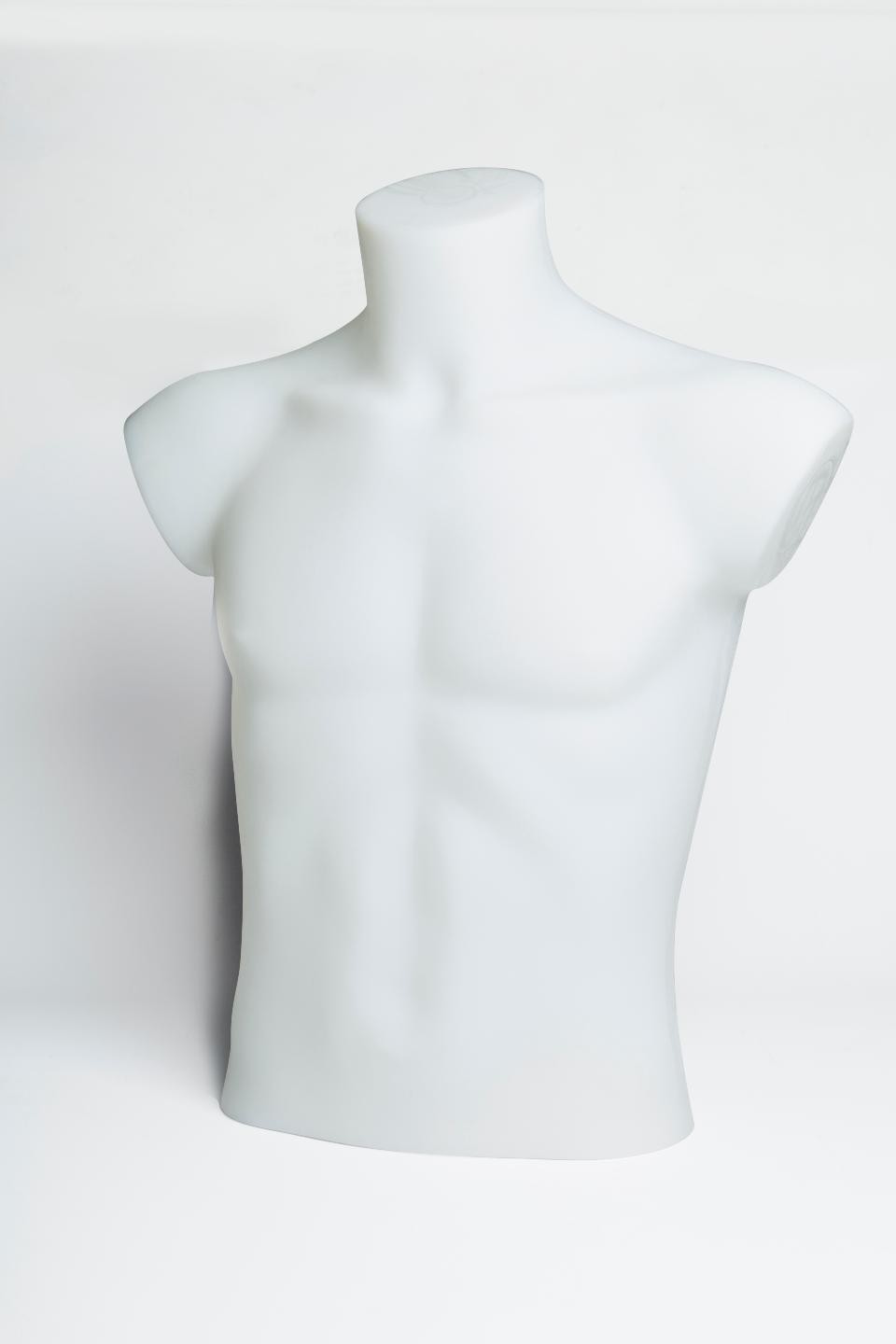 Manichino in Plastica H 58 Bianco Mezzo Busto - Sconti per Fioristi Wedding e Aziende - Uomo e Donna
