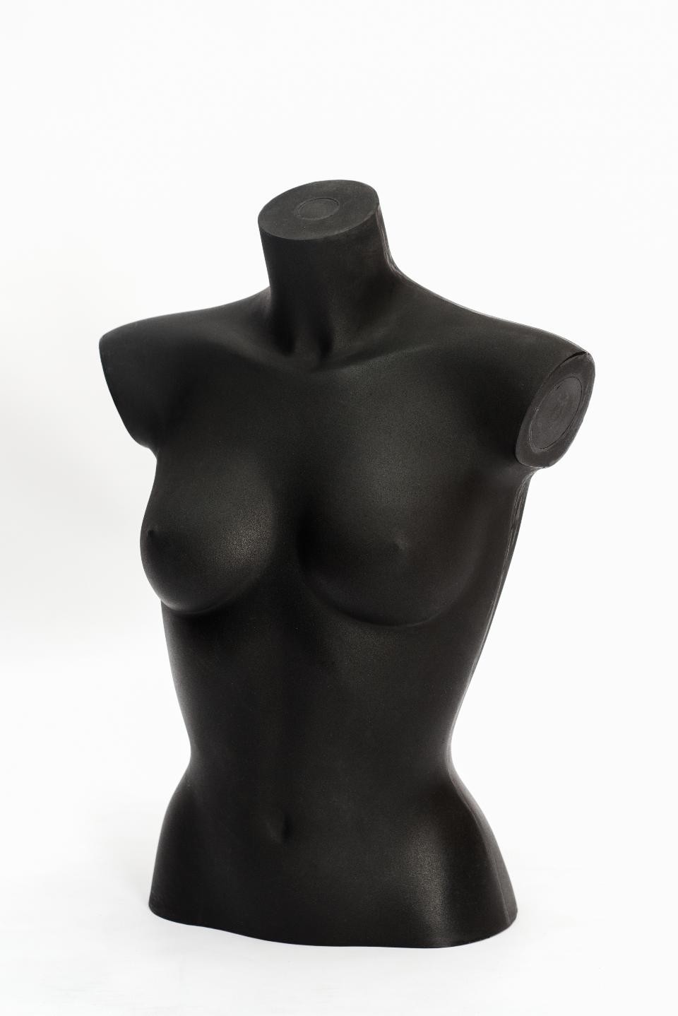 Manichino in Plastica H 58 Nero Mezzo Busto - Sconti per Fioristi Wedding e Aziende - Uomo e Donna