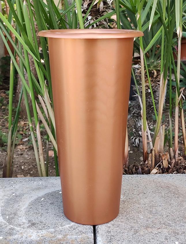 Portafiori Cimiteriali in plastica H 14/16/23/24 - Sconti per Fioristi e Aziende - Color Bronzo