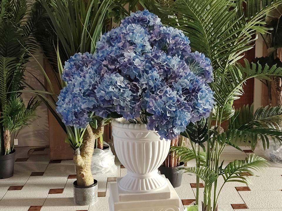 Ortensia Bush x 6 Artificiale - Sconti per Fioristi e Aziende . - Vari colori