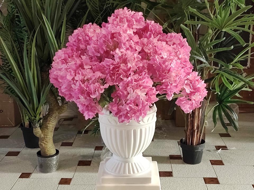 Ortensia Bush x 6 Artificiale - Sconti per Fioristi e Aziende . - Vari colori