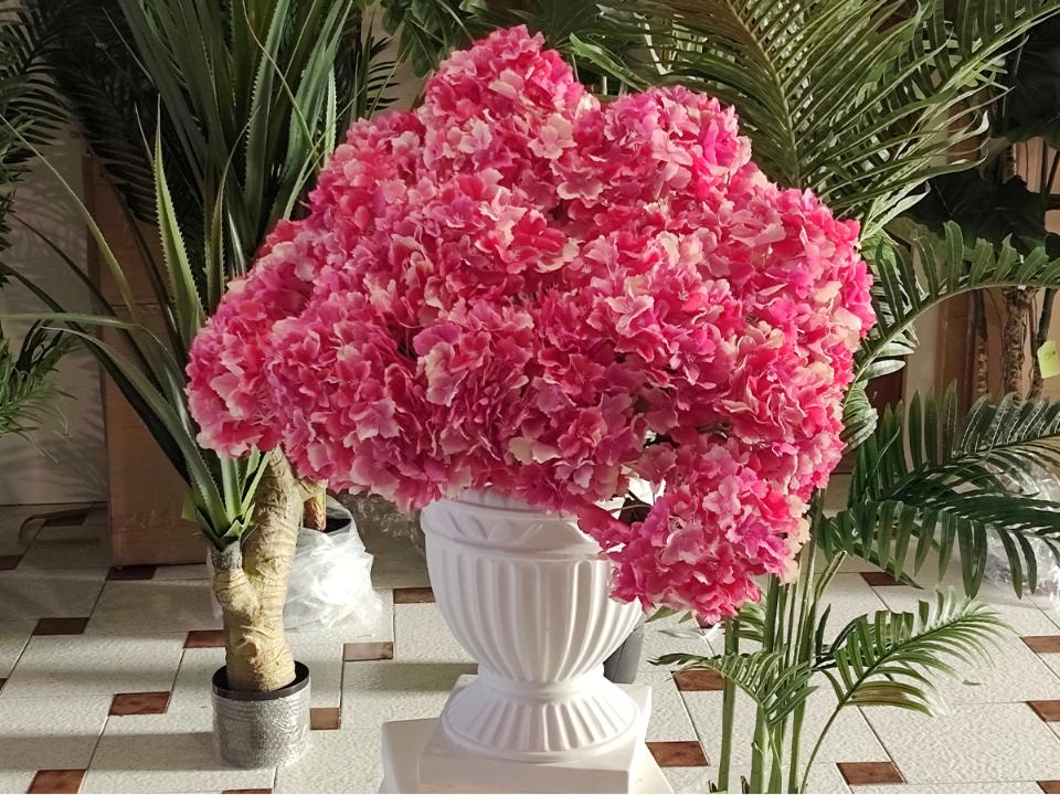 Ortensia Bush x 6 Artificiale - Sconti per Fioristi e Aziende . - Vari colori