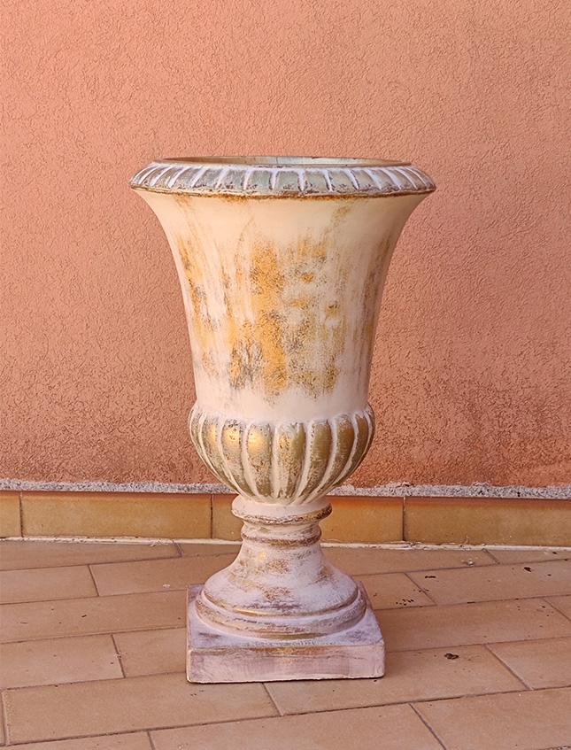 Coppa Romana Pietra Antica  - Sconti per Fioristi e Aziende . - Vetroresina H 62/92/122