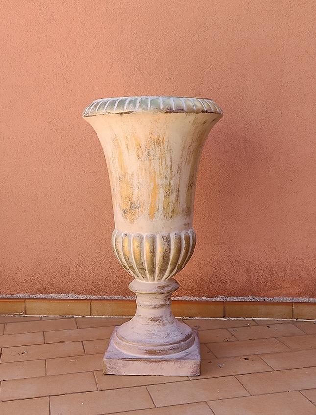 Coppa Romana Pietra Antica  - Sconti per Fioristi e Aziende . - Vetroresina H 62/92/122