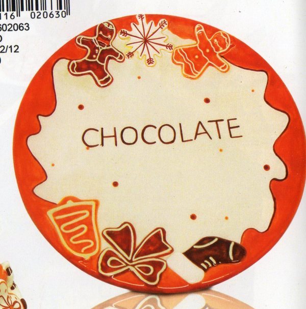 Piatti e biscottiere ceramiche - Sconti per Fioristi e Aziende - Crema e Cacao