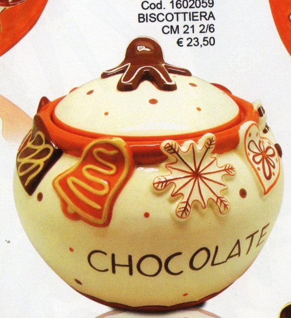 Piatti e biscottiere ceramiche - Sconti per Fioristi e Aziende - Crema e Cacao