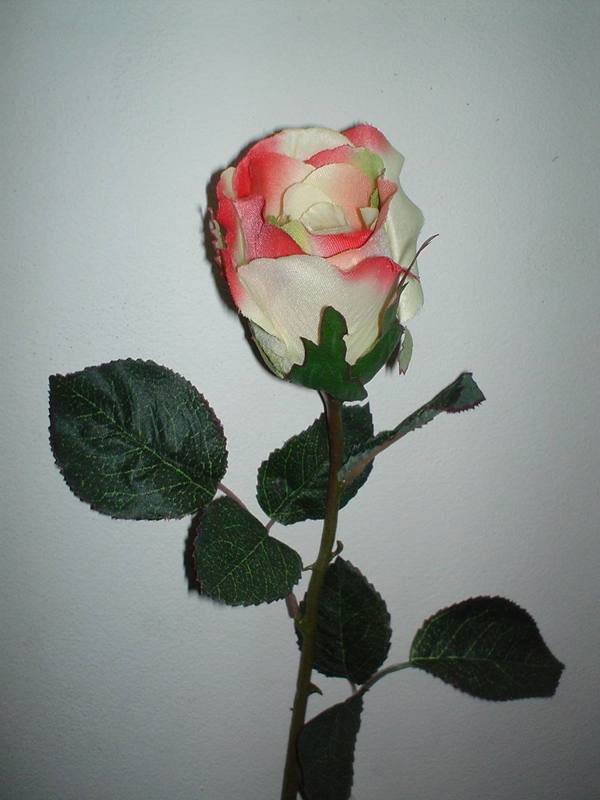 Bocciolone di Rosa in poliestere H 70 - Sconti per Fioristi e Aziende .