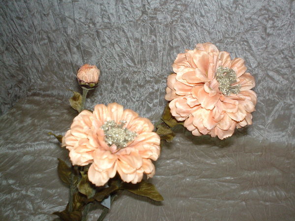 Zinnia Artificiale x 3 H 80  - Sconti per Fioristi e Aziende -  In poliestere