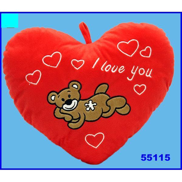 Cuscino Cuore in Velluto Rosso cm.22 Articolo per S. Valentino - Sconti per Fioristi e Aziende