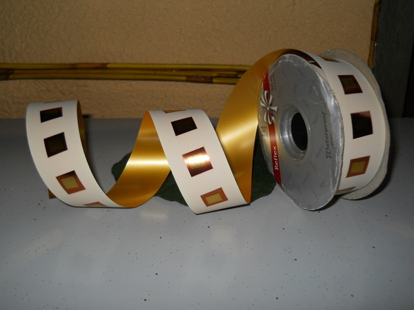 Nastro Boxton Reflex  - Sconti per Fioristi e Aziende - H 34 x 50 mt. fondo oro