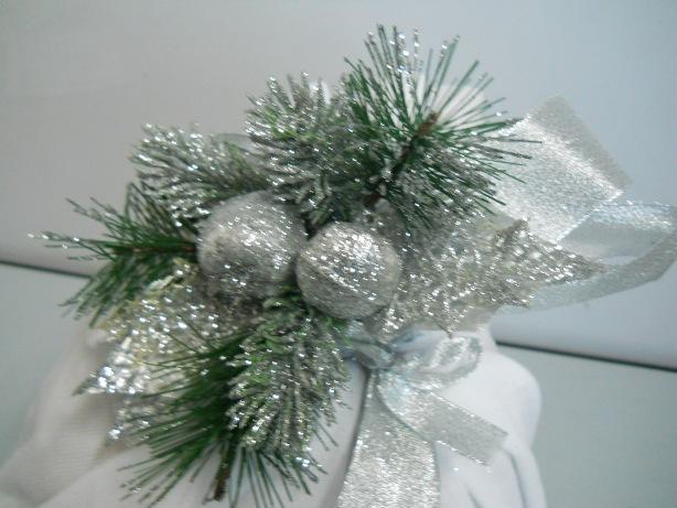 Porta Panettone in panno cm. 45 x 45 - Sconti per Fioristi e Aziende - con tirante e decoro