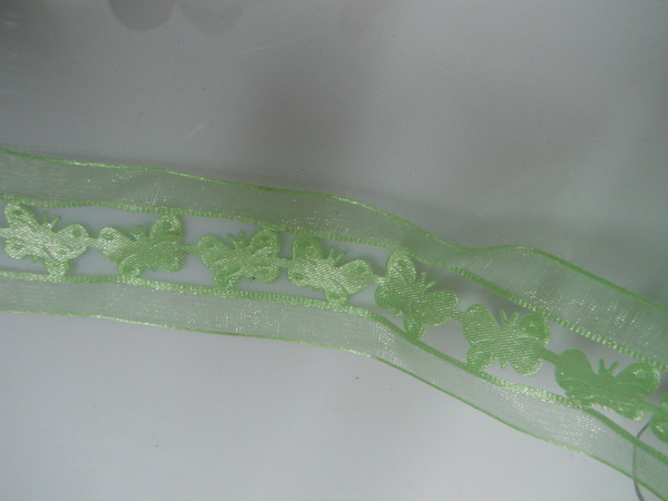 Nastro Organza Farfalle H 38  - Sconti per Fioristi e Aziende - Natro fustellato da 10 metri
