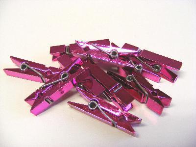 Mollette in Plastica mm. 37 X 6 Colori Metallizzati - Sconti per Fioristi e Aziende