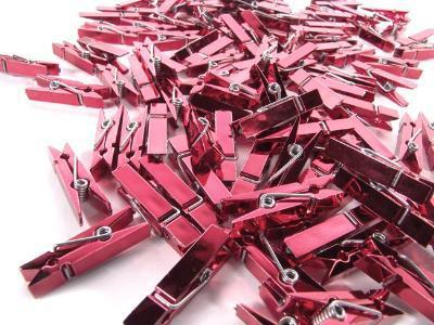 Mollette in Plastica mm. 37 X 6 Colori Metallizzati - Sconti per Fioristi e Aziende