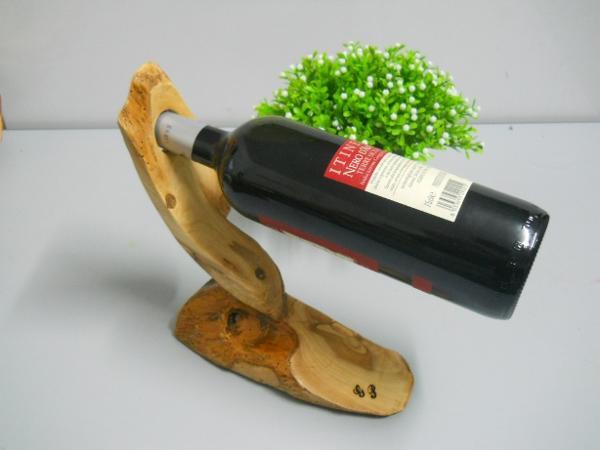 Portabottiglia in legno con piede - in 2 modelli