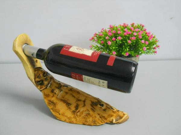 Portabottiglia in legno con piede - in 2 modelli