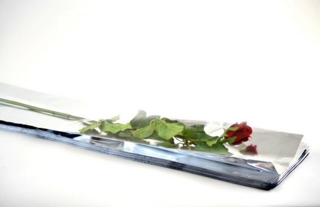 Buste per rose H 100  x 80 - Confezione da 100 buste - F/Argento o Tutta Neitra