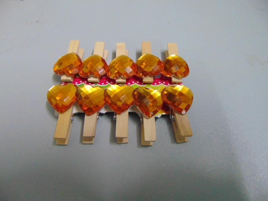 Mollette cuore sfaccettato - Sconti per Fioristi e Aziende - x 10  In 6 colori