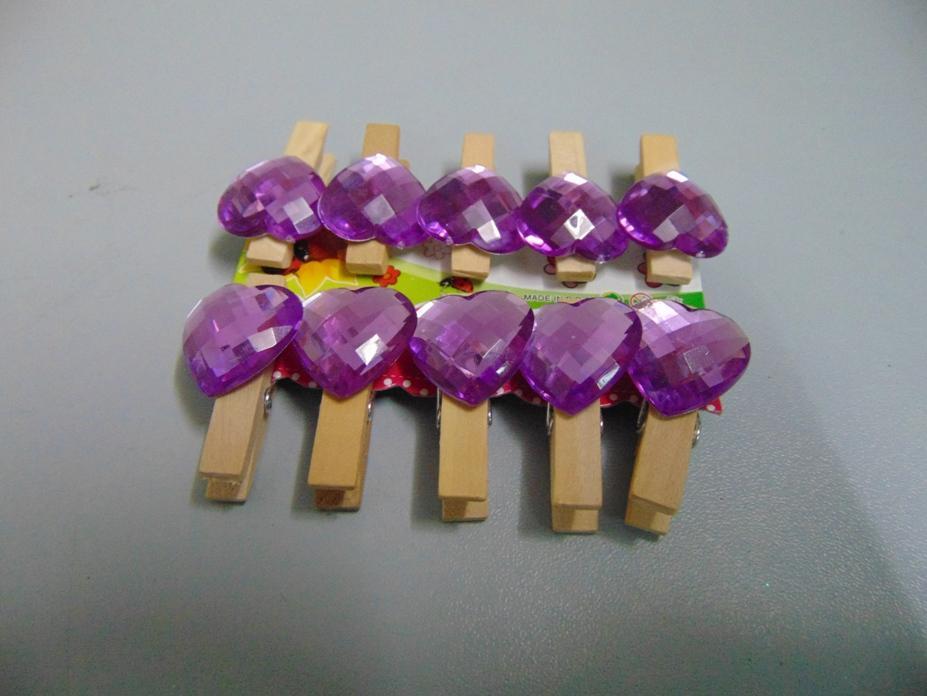 Mollette cuore sfaccettato - Sconti per Fioristi e Aziende - x 10  In 6 colori
