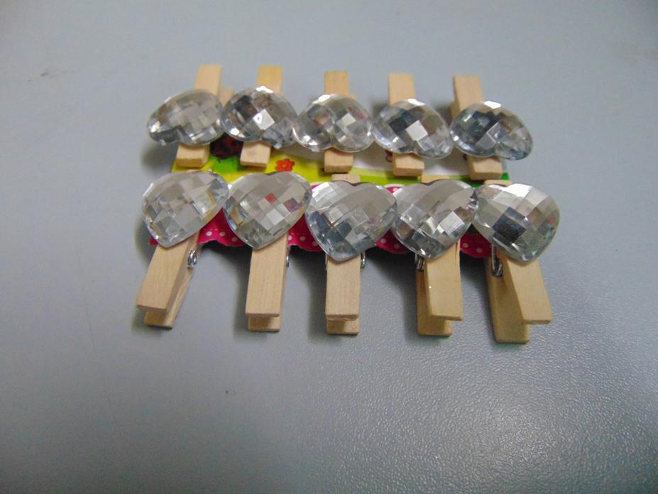 Mollette cuore sfaccettato - Sconti per Fioristi e Aziende - x 10  In 6 colori