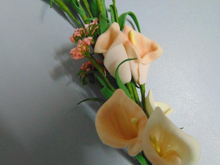 Calla Spray x 8 H 35 in Polifoam - Sconti per Fioristi e Aziende