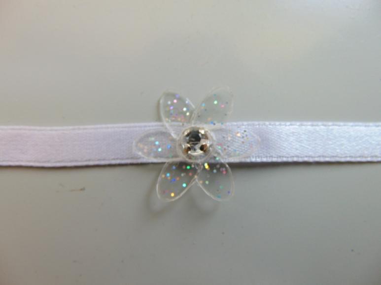 Passamaneria in raso con fiori PVC e strass - Sconto per Fioristi e Aziende
