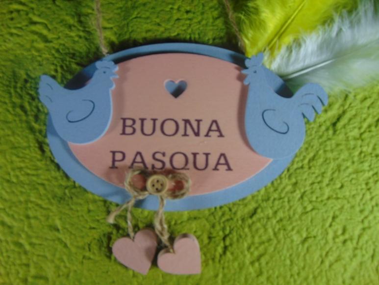 Ovalina Pasquale in legno H 20 - Sconti per Fioristi e Aziende