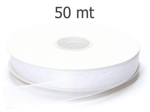 Nastro Organza H 6 mm.  - Sconti per Fioristi e Aziende  - Rotolo mt. 50 tinta unita