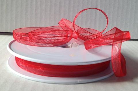 Nastro Organza H 10 mm. - Sconti per Fioristi e Aziende - Rotolo mt. 50 tinta unita
