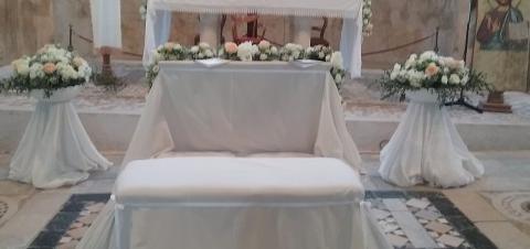 Copri Inginocchiatoio 7 pezzi  - In Velluto Bianco . -Sconti per Fioristi e Wedding