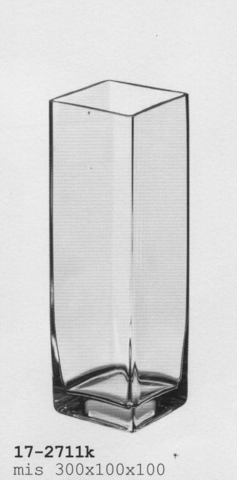 Vasi Vetro Rettangolare  con base cm 10 x 10 - Sconti per Fioristi e Aziende