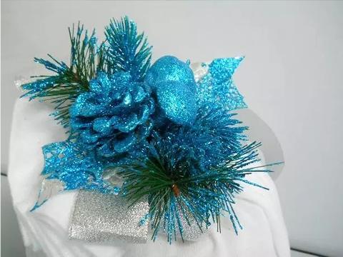 Porta Panettone in cotone cm. 45 x 45 - Sconti per Fioristi e Aziende - con tirante e decoro