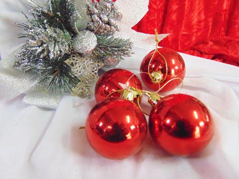 Palline di Natale Lucide-Matt  - Sconti per Fioristi e Aziende - cm. 6  Conf. 3 palline