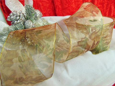 Nastro Organza Faggio - Sconti per Fioristi e Aziende -  H 70 x 10 mt Animato