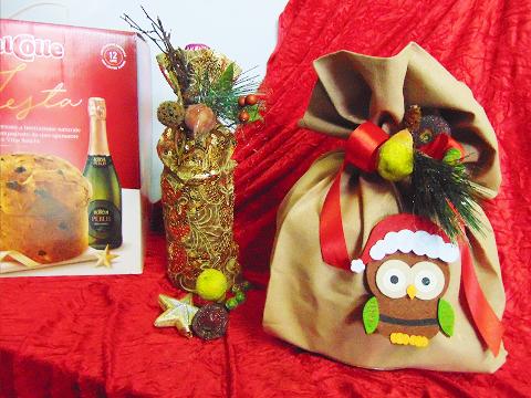 Porta Panettone in lino cm 42 x 43 - Sconti per Fioristi e Aziende - Colori diversi