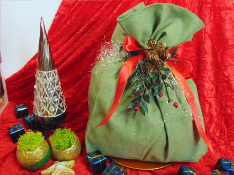 Porta Panettone in lino cm 42 x 43 - Sconti per Fioristi e Aziende - Colori diversi