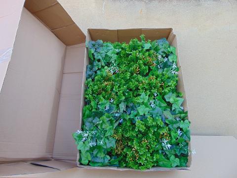 Pannello vegetato Boxwood cm. 33x33 - Sconti per Fioristi e Aziende . - in poliestere e lattice