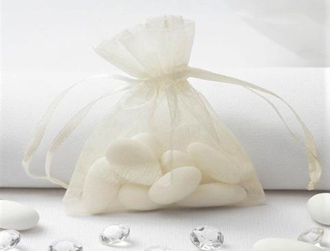 Sacchetto Portaconfetti cm. 7,5 x 10 in Organza con tirante - Sconti per Fioristi e Aziende