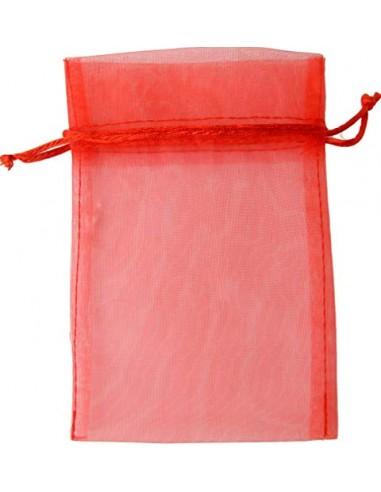 Sacchetto Laurea Rosso cm. 8,5x 3,5 in organza - Sconti per Fioristi e Aziende e Wedding