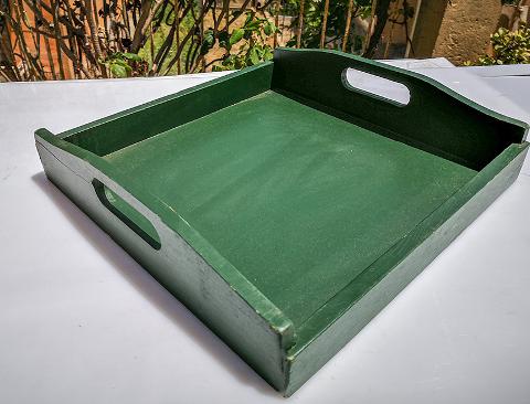 Vassoio cm 33x33 con manici in legno Sconti per Fioristio e Aziende