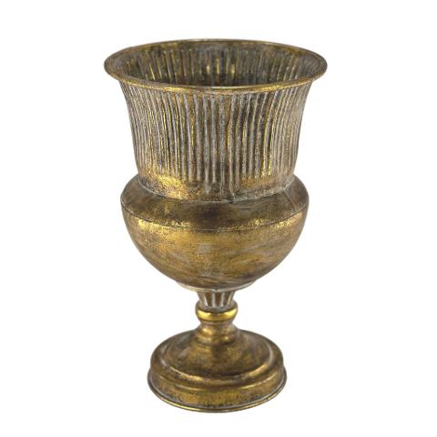 Coppa Elegante H 38 cm. - Sconti per Fioristi e Aziende . - Anticata in Oro o Bianco