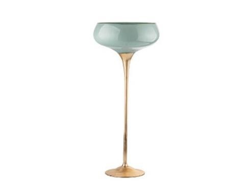 Coppe Martini e Coppe Bombate in Vetro Verde/Oro Linea Ticino Sconti per Fioristi, Wedding e Aziende