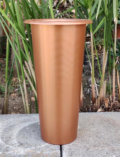 Portafiori Cimiteriali in plastica H 14/16/23/24 - Sconti per Fioristi e Aziende - Color Bronzo