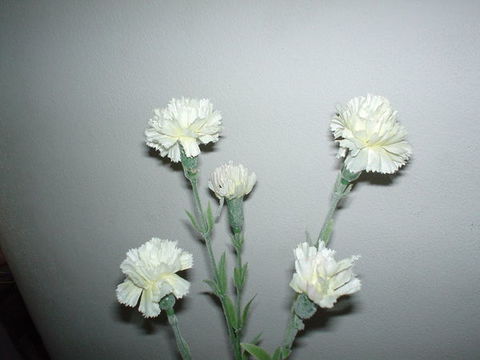 Garofanino Artificiale x 5  in poliester - Sconti per Fioristi e Aziende .