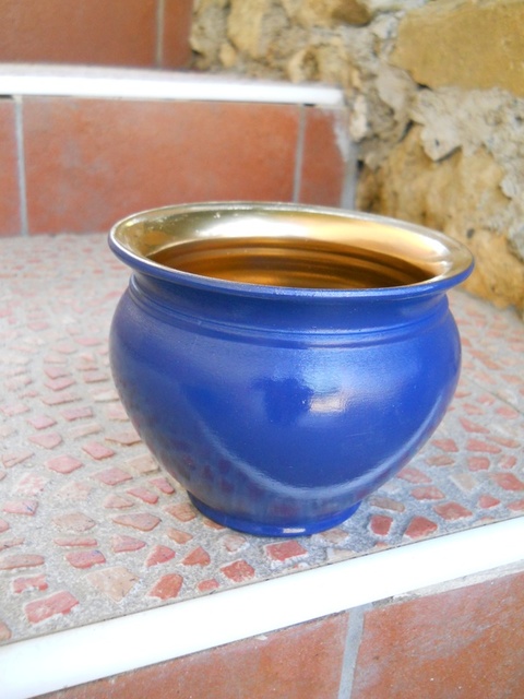 Cashpot smaltato H 10 dm.12 - Sconti per Fioristi e Aziende - Terracotta Colorata a freddo