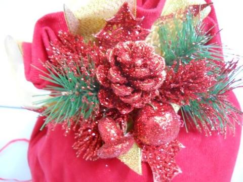 Porta Panettone in panno cm. 45 x 45 - Sconti per Fioristi e Aziende - con tirante e decoro