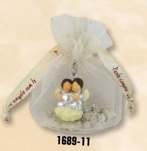 Rosario  con angioletto  - Sconto per Fioristi e Aziende - in argento Kit regalo con angioletto