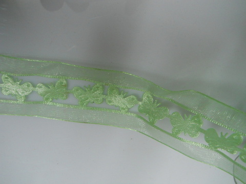 Nastro Farfalle H 38 x 10 mt in Organza Fustellata - Sconti per Fioristi e Aziende