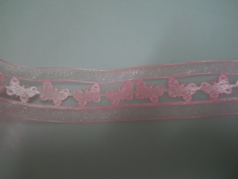 Nastro Farfalle H 38 x 10 mt in Organza Fustellata - Sconti per Fioristi e Aziende