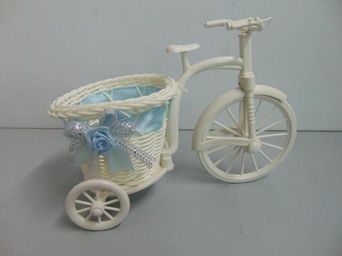 Triciclo effetto vimini celeste in 2 misure